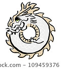 Dragon New Year's card material Illustration material 109459376