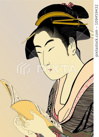 Kitagawa Utamaro's painting of beautiful women (Ukiyo-e "Koiseya Ochie") 109459432