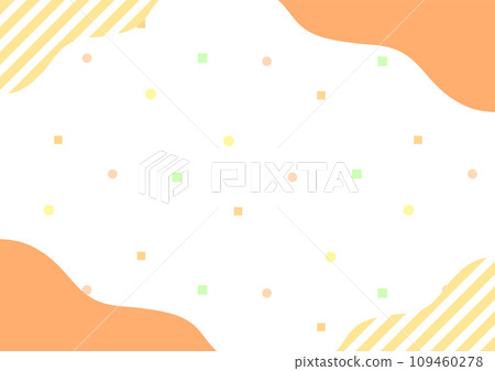 Background Random dots Wavy lines and stripes Orange 109460278