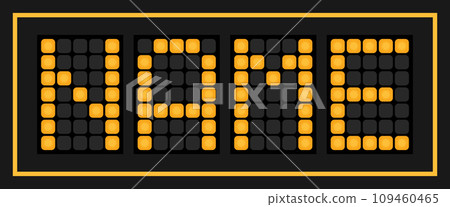 Orange color led banner in word name on black background Orange color led banner in word name on black background 109460465