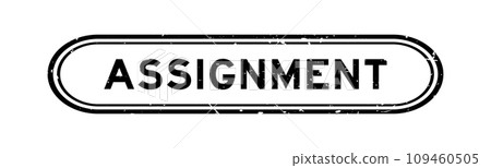 Grunge black assignment word rubber seal stamp on white background Grunge black assignment word rubber seal stamp on white background 109460505