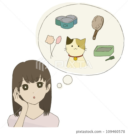 People who think about how to keep a cat People who think about how to keep a cat 109460578