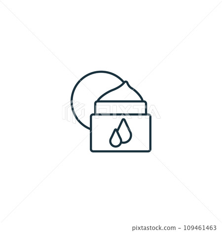 Moisturizer icon. Monochrome simple sign from beauty and personal care collection. Moisturizer iron icon for logo, templates, web design and infographics. Moisturizer icon. Monochrome simple sign from beauty and personal care collection. Moisturizer iron icon for logo, templates, web design and infographics. 109461463