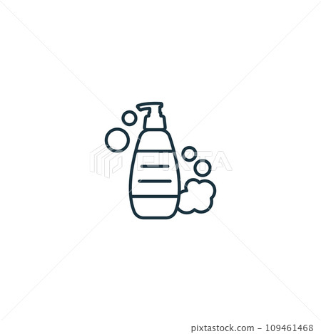 Body wash icon. Monochrome simple sign from beauty and personal care collection. Body wash iron icon for logo, templates, web design and infographics. 109461468