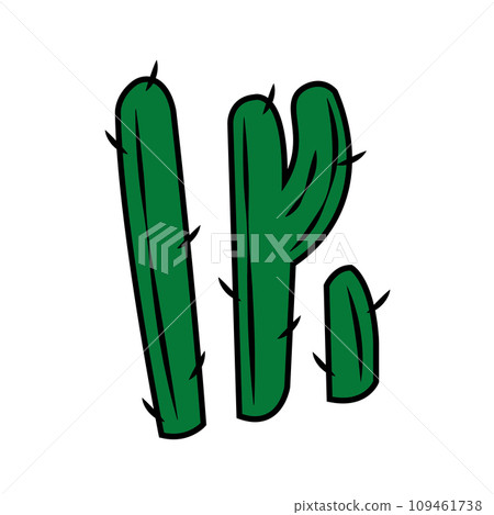 Isolated green cactus icon flat design Vector 109461738