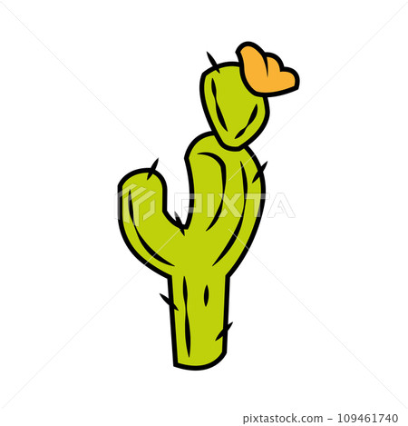 Isolated green cactus icon flat design Vector 109461740
