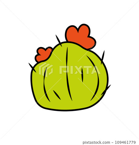Isolated green cactus icon flat design Vector 109461779