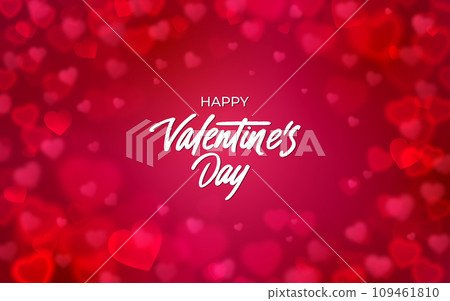 Red heart shape bokeh abstract background. Valentines Day card poster banner. Love backdrop, abstract transparent defocused red hearts Red heart shape bokeh abstract background. Valentines Day card poster banner. Love backdrop, abstract transparent defocused red hearts 109461810