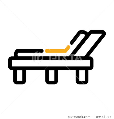Isolated summer beach chair icon Flat design Vector 109461977