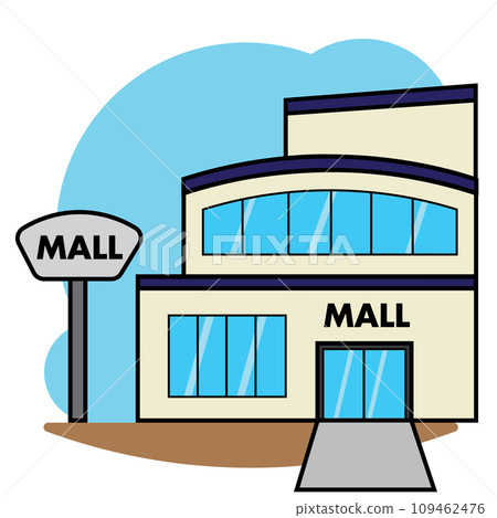 Isolated mall building icon Flat design Vector Isolated mall building icon Flat design Vector 109462476