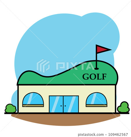 Isolated golf club building icon Vector Isolated golf club building icon Vector 109462567