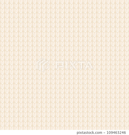 Simple texture/background material of white knit stitches - wool/winter image material 109463246