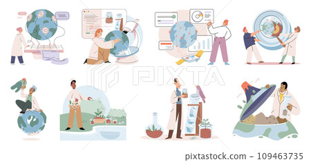 Laboratory research. Vector illustration. Researching in lab requires multidisciplinary approach and expertise in various fields The laboratory research concept provides structured framework Laboratory research. Vector illustration. Researching in lab requires multidisciplinary approach and expertise in various fields The laboratory research concept provides structured framework 109463735