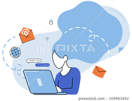 Digital marketing vector illustration. Strategic planning is vital for achieving success in digital marketing endeavors Effective selling techniques are essential for converting leads into customers 109463842