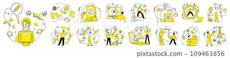Creative process vector illustration. Development and change intertwine, sculpting landscape creative method The creative process concept thrives on symbiotic dance idea and solution Creative process vector illustration. Development and change intertwine, sculpting landscape creative method The creative process concept thrives on symbiotic dance idea and solution 109463856