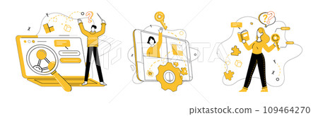 Business thinking vector illustration. Success blossoms where inspiration and business thinking concept converge In garden ideas, seeds business thinking grow into solutions Motivation fuels engine 109464270