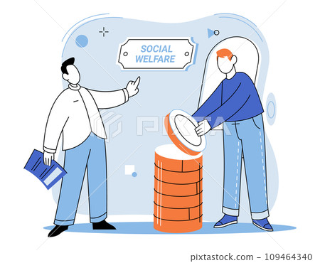 Social welfare. Vector illustration. Social welfare initiatives rely on collective effort community Organizations play critical role in implementing and managing social welfare programs The diversity Social welfare. Vector illustration. Social welfare initiatives rely on collective effort community Organizations play critical role in implementing and managing social welfare programs The diversity 109464340