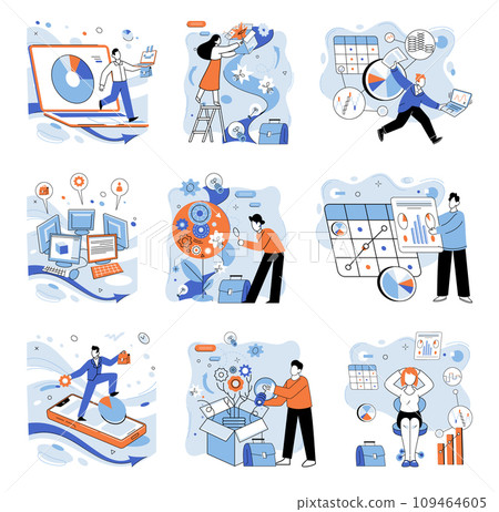Business operations vector illustration. Process, engine propelling well-oiled machinery efficient and effective business operations Business operations, symphony composed harmonious information Business operations vector illustration. Process, engine propelling well-oiled machinery efficient and effective business operations Business operations, symphony composed harmonious information 109464605