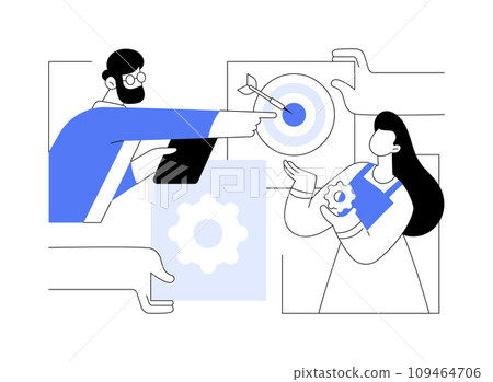 Business mission isolated cartoon vector illustrations. Business mission isolated cartoon vector illustrations. 109464706