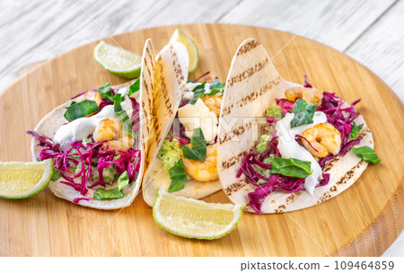 Shrimp red cabbage tacos Shrimp red cabbage tacos 109464859