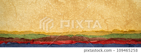 abstract landscape panorama - a collection of handmade textured art papers 109465258