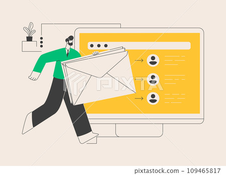 Push advertising abstract concept vector illustration. Push advertising abstract concept vector illustration. 109465817