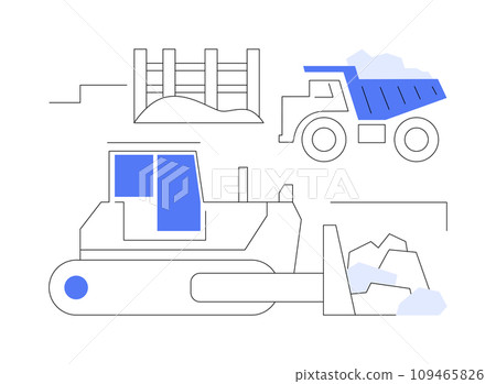 Construction waste handling abstract concept vector illustration. 109465826