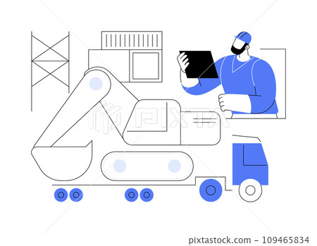 Industrial machinery towing abstract concept vector illustration. 109465834