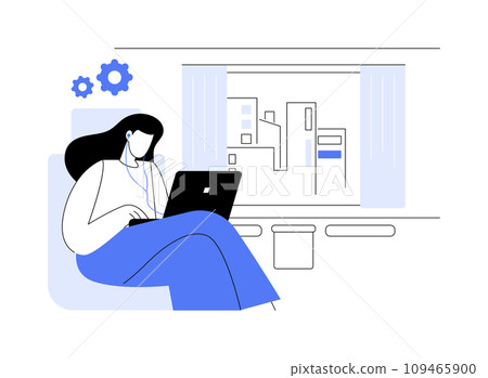 Suburban train abstract concept vector illustration. 109465900