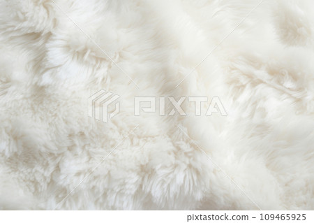White delicate soft background of plush fabric. Synthetic fur. Generative AI 109465925