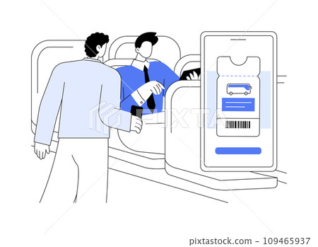 Checking bus ticket abstract concept vector illustration. Checking bus ticket abstract concept vector illustration. 109465937