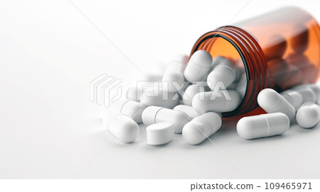 Overturned Pill Bottle 109465971
