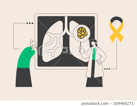 Lung cancer abstract concept vector illustration. Lung cancer abstract concept vector illustration. 109466271