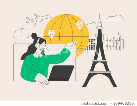 Travel agent abstract concept vector illustration. 109466290