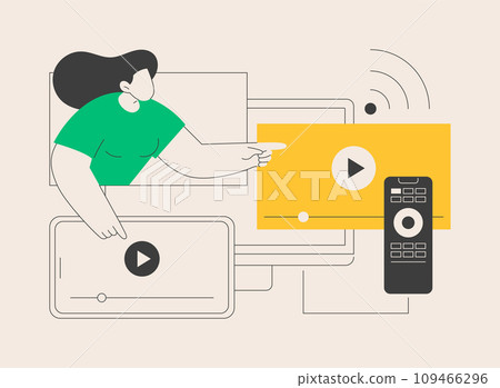 SmartTV technology abstract concept vector illustration. 109466296