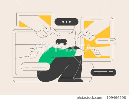 Internet shaming abstract concept vector illustration. Internet shaming abstract concept vector illustration. 109466298