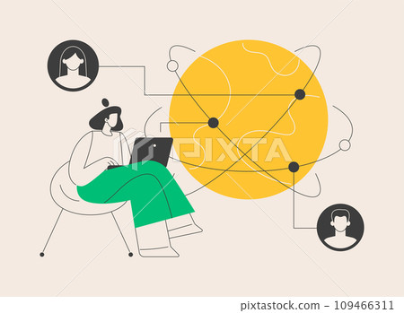 Global network connection abstract concept vector illustration. Global network connection abstract concept vector illustration. 109466311