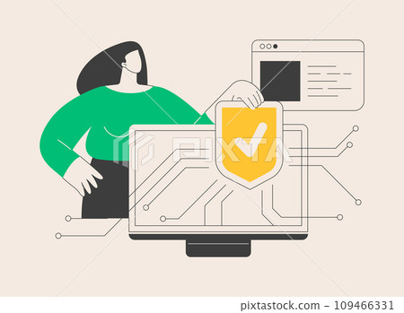 Data protection abstract concept vector illustration. 109466331