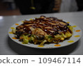 Okonomiyaki with plenty of sauce Oyster Okonomiyaki 109467114