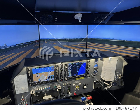 Airplane preparing to take off Airplane preparing to take off 109467177