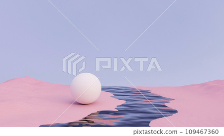 surreal cartoon landscape, 3d render 109467360