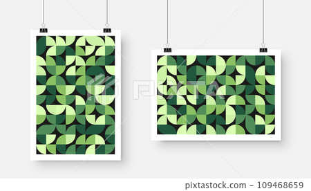 Picture with geometric trendy pattern, Bauhaus style. Modern background, simple elements. Retro texture, basic geometric shapes. Print design, minimalist poster cover. Vector illustration Picture with geometric trendy pattern, Bauhaus style. Modern background, simple elements. Retro texture, basic geometric shapes. Print design, minimalist poster cover. Vector illustration 109468659