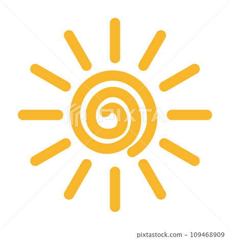 Sun illustration, icon representing sunlight Sun illustration, icon representing sunlight 109468909