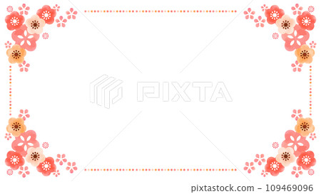 簡約梅花框，16:9 109469096