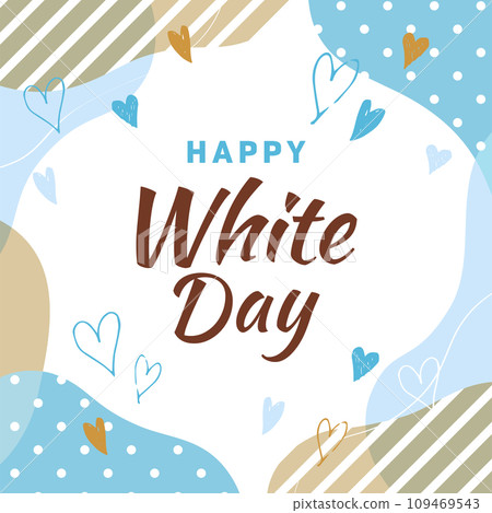 時尚白色情人節橫幅素材（1:1） 109469543