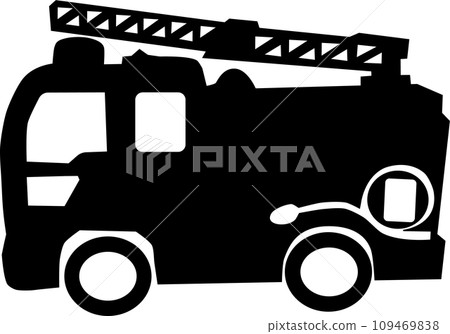 simple fire engine silhouette simple fire engine silhouette 109469838