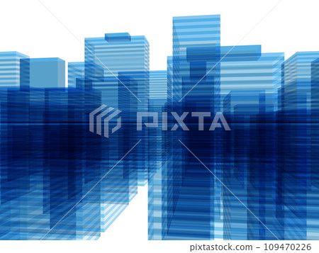 Blue IT city image horizontal vector illustration Blue IT city image horizontal vector illustration 109470226