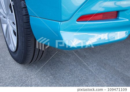 Scratches on the rear bumper of the car (after repair) 109471109