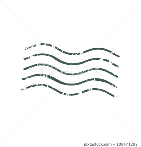 Postage and postal stamp, mailing card seal. Vector wavy lines sketch, postmark template. Rubber vintage stamp, grunge postmark design element Postage and postal stamp, mailing card seal. Vector wavy lines sketch, postmark template. Rubber vintage stamp, grunge postmark design element 109471292