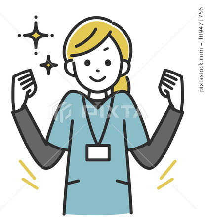 Enthusiastic female medical staff 109471756